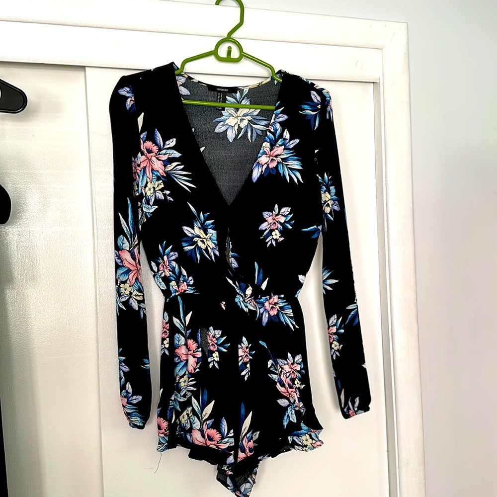 Forever 21 floral romper